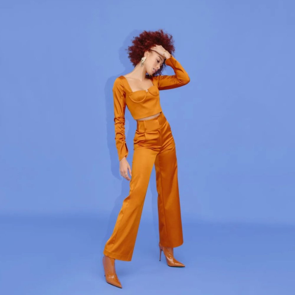 Cognac Bustier Top by Hilary MacMillan - Picture 5 of 8